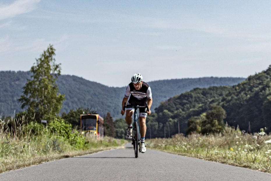 Radfahrer auf dem Radweg